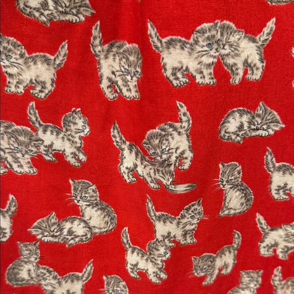 Bernie Dexter Red Kelly Dress with Kitten Print 2X - Picture 5 of 10